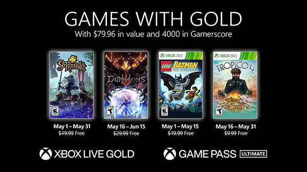 بازی‌های رایگان ماه می سرویس Xbox Live Gold مشخص شدند